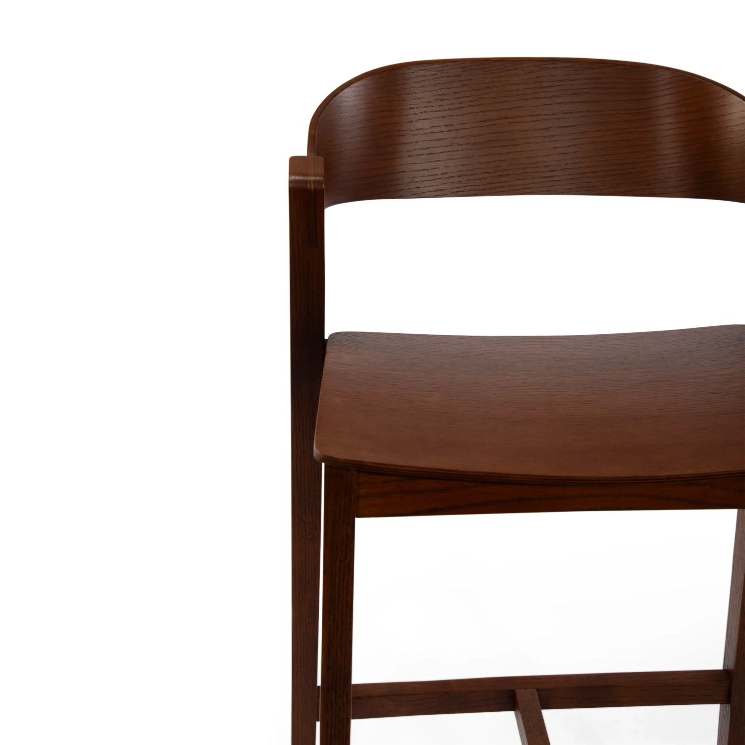 Soho Banco de balcão escandinavo 76 cm | Madeira de carvalho ou nogueira