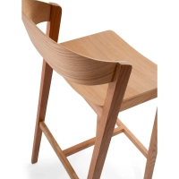 Soho Skandynawski stołek barowy 76 cm | Drewno dębowe lub orzechowe