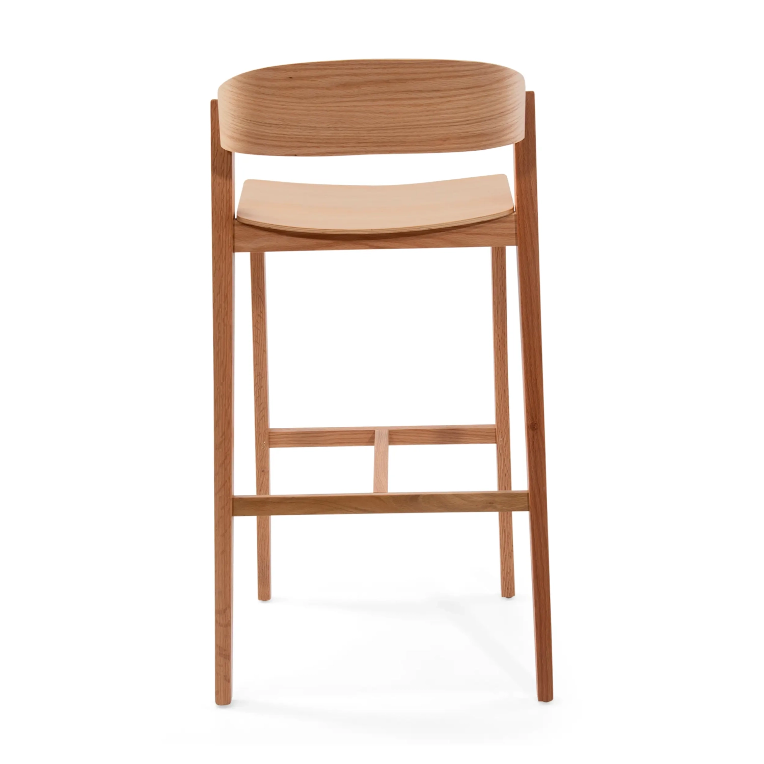 Soho Skandynawski stołek barowy 76 cm | Drewno dębowe lub orzechowe