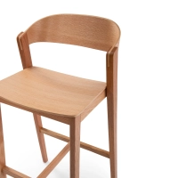 Soho Skandinaavinen baarituoli 76 cm | Tammi- tai pähkinäpuuta