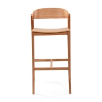Soho Skandinavischer Barhocker 76 cm | Eiche oder Nussbaum