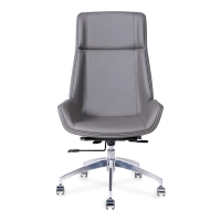 Nordic Fauteuil de bureau à dossier haut Colors | Simili cuir et piètement chromé