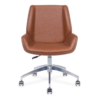 Nordic Colors Office Chair | Faux Leather & Chrome Base