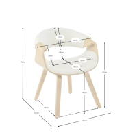 Burrow Cadeira de jantar Z em madeira de ácer | Design estofado « Nordic »