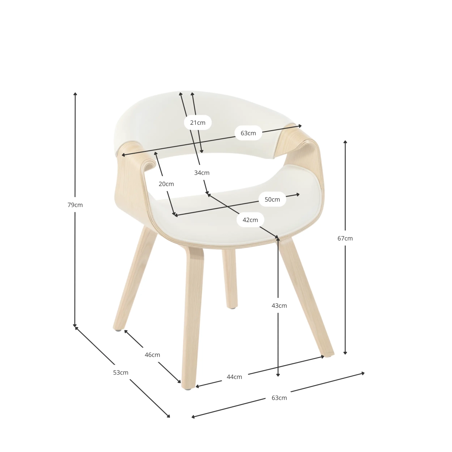 Burrow Cadeira de jantar Z em madeira de ácer | Design estofado « Nordic »