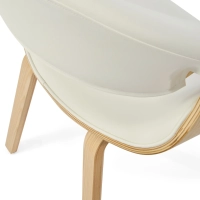 Burrow Chaise de salle à manger Z en bois d'érable | Modèle rembourré « Nordic »