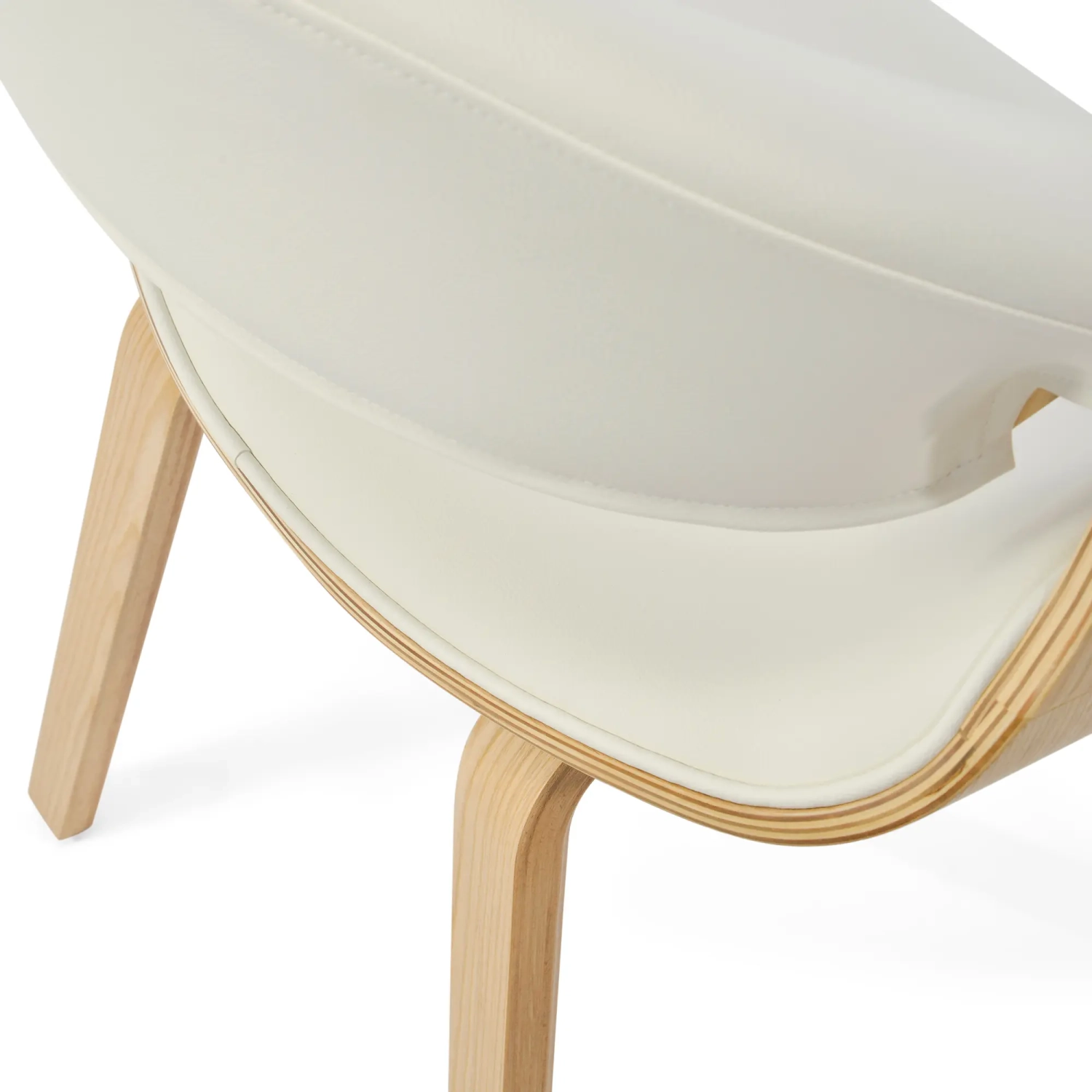 Burrow Chaise de salle à manger Z en bois d'érable | Modèle rembourré « Nordic »