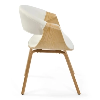 Burrow Chaise de salle à manger Z en bois d'érable | Modèle rembourré « Nordic »