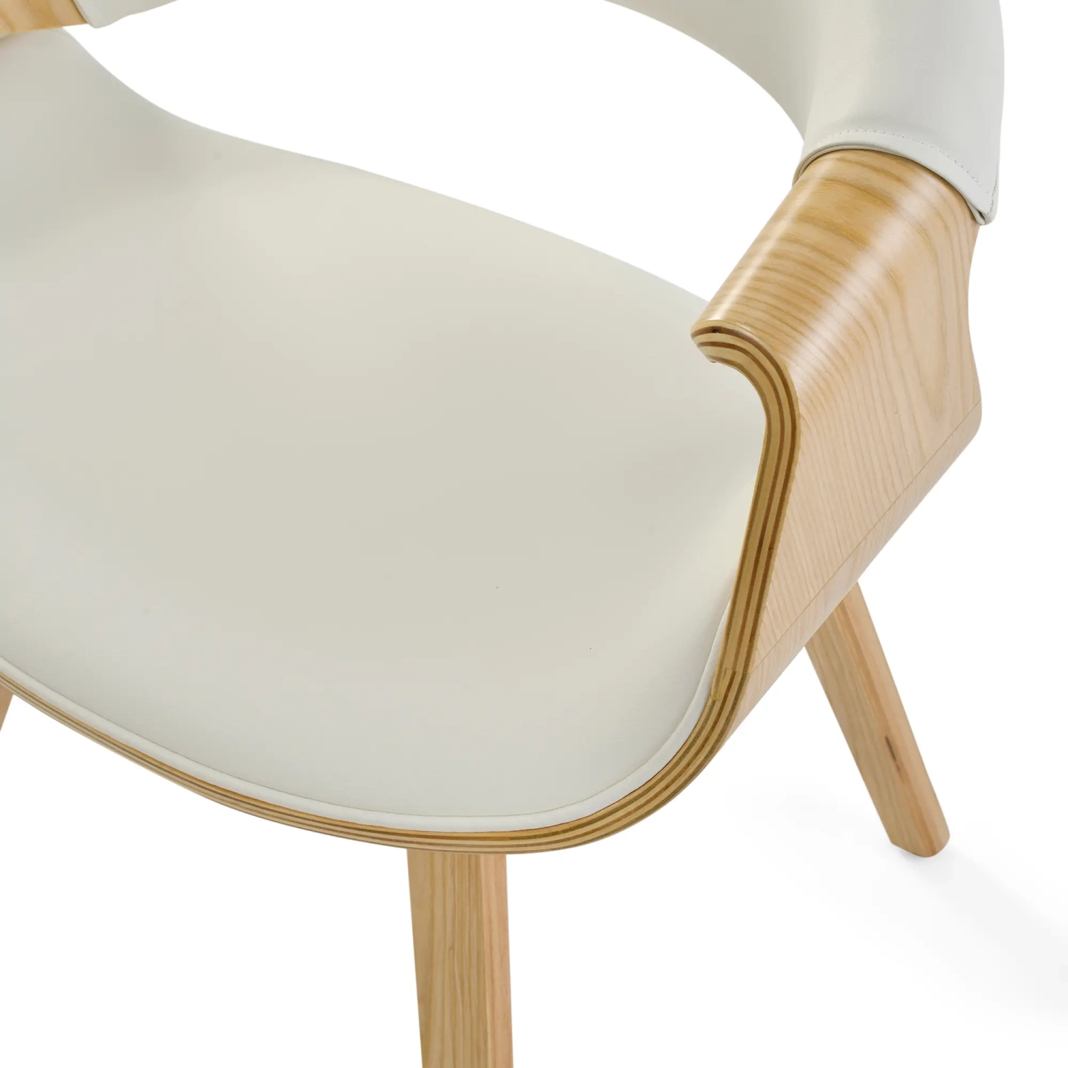 Burrow Chaise de salle à manger Z en bois d'érable | Modèle rembourré « Nordic »