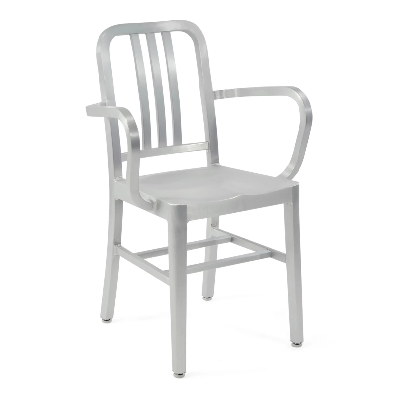 Industrial Aluminium Chair with Armrests