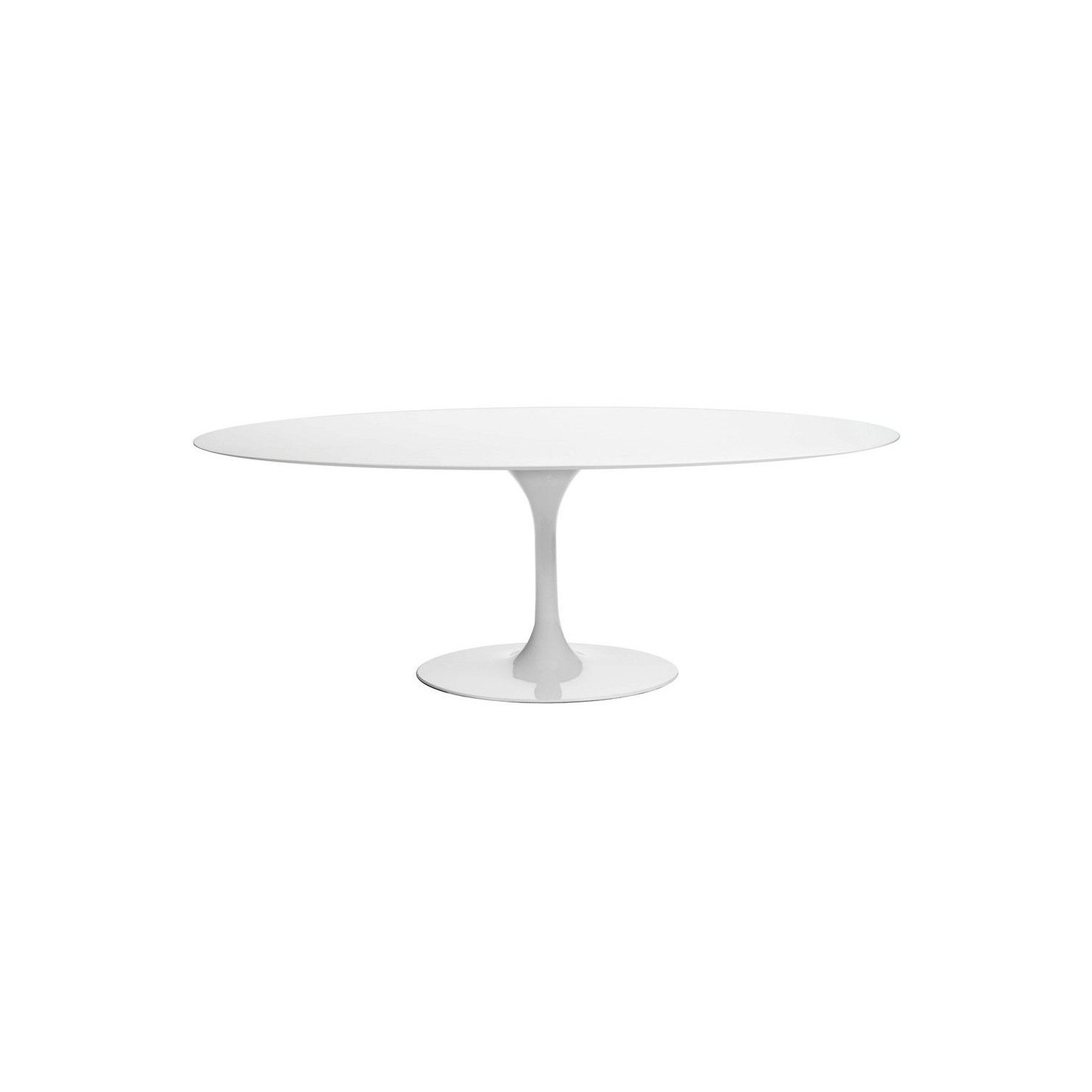 Tisch Oval Tulip 199cm aus Weiss MDF