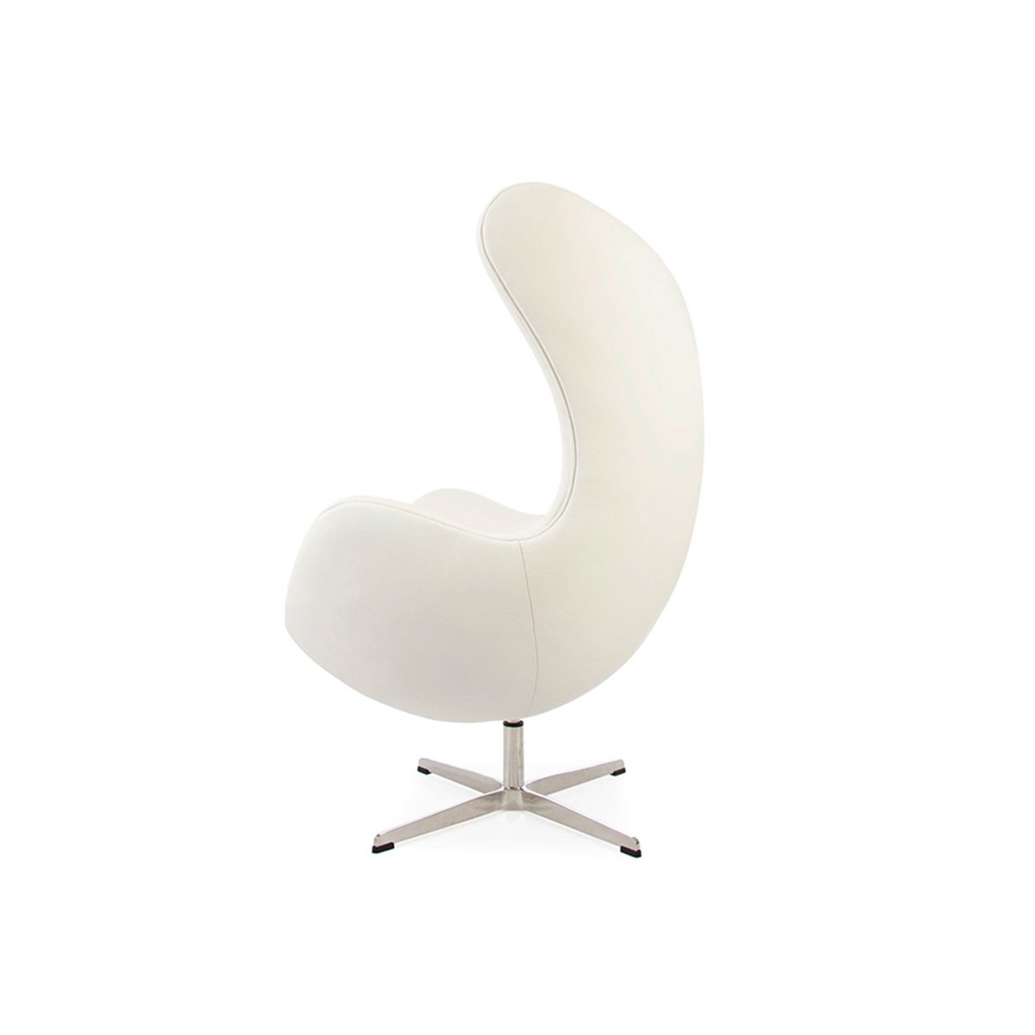 Sedia Replica Egg Chair realizzata in pelle dal designer Arne Jacobsen