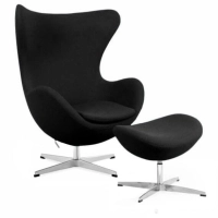 Réplica Silla Egg Chair con Reposapiés del diseñador Arne Jacobsen