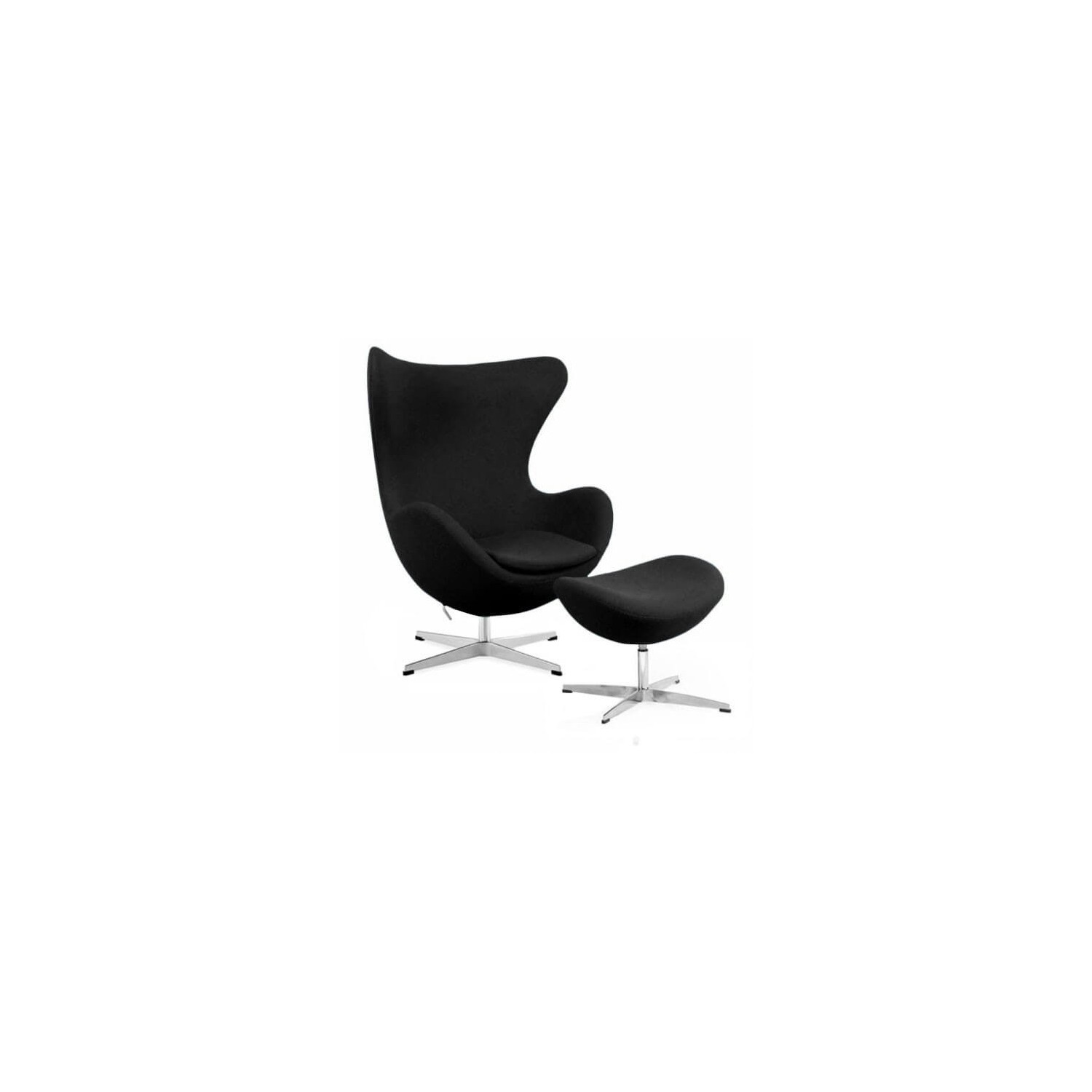 Replika äggstol med fotstöd av designern Arne Jacobsen