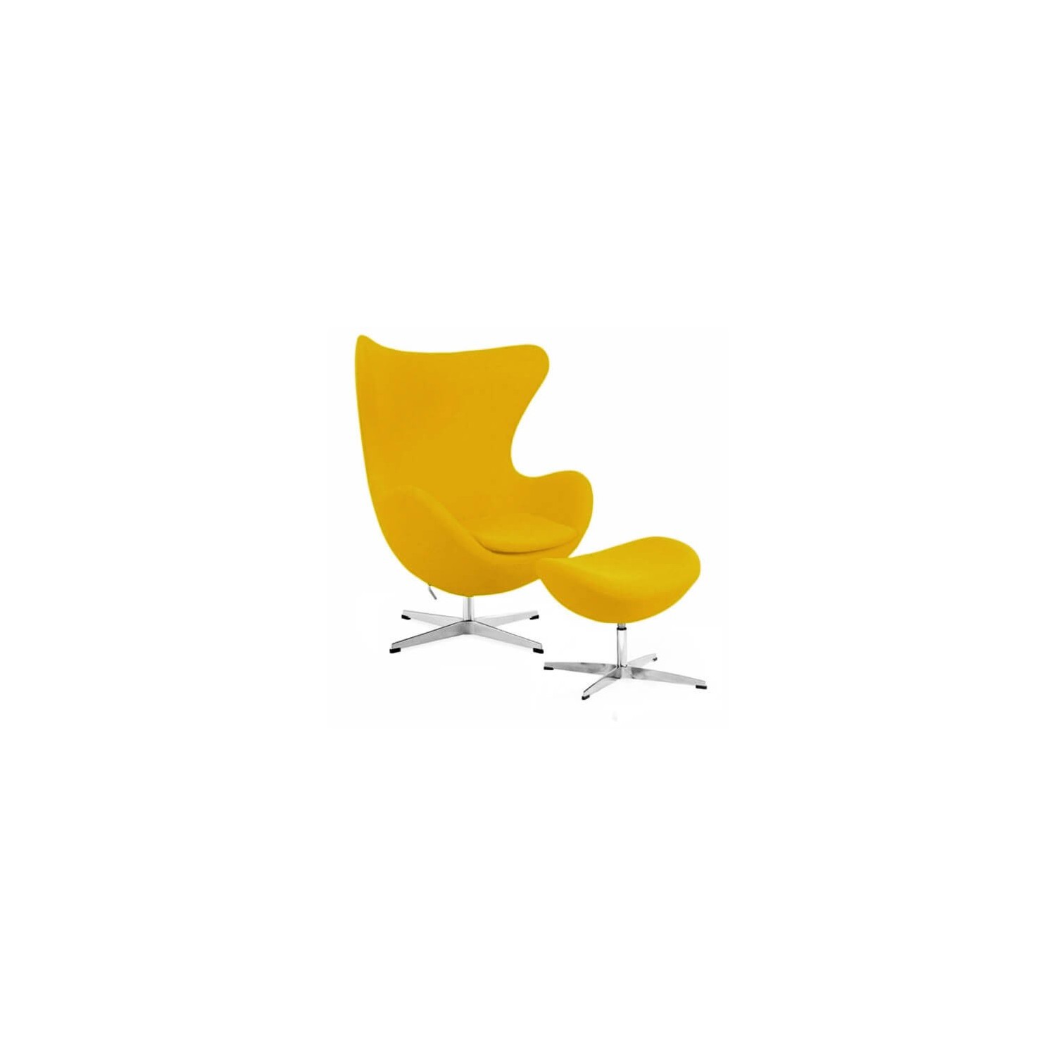 Replika äggstol med fotstöd av designern Arne Jacobsen