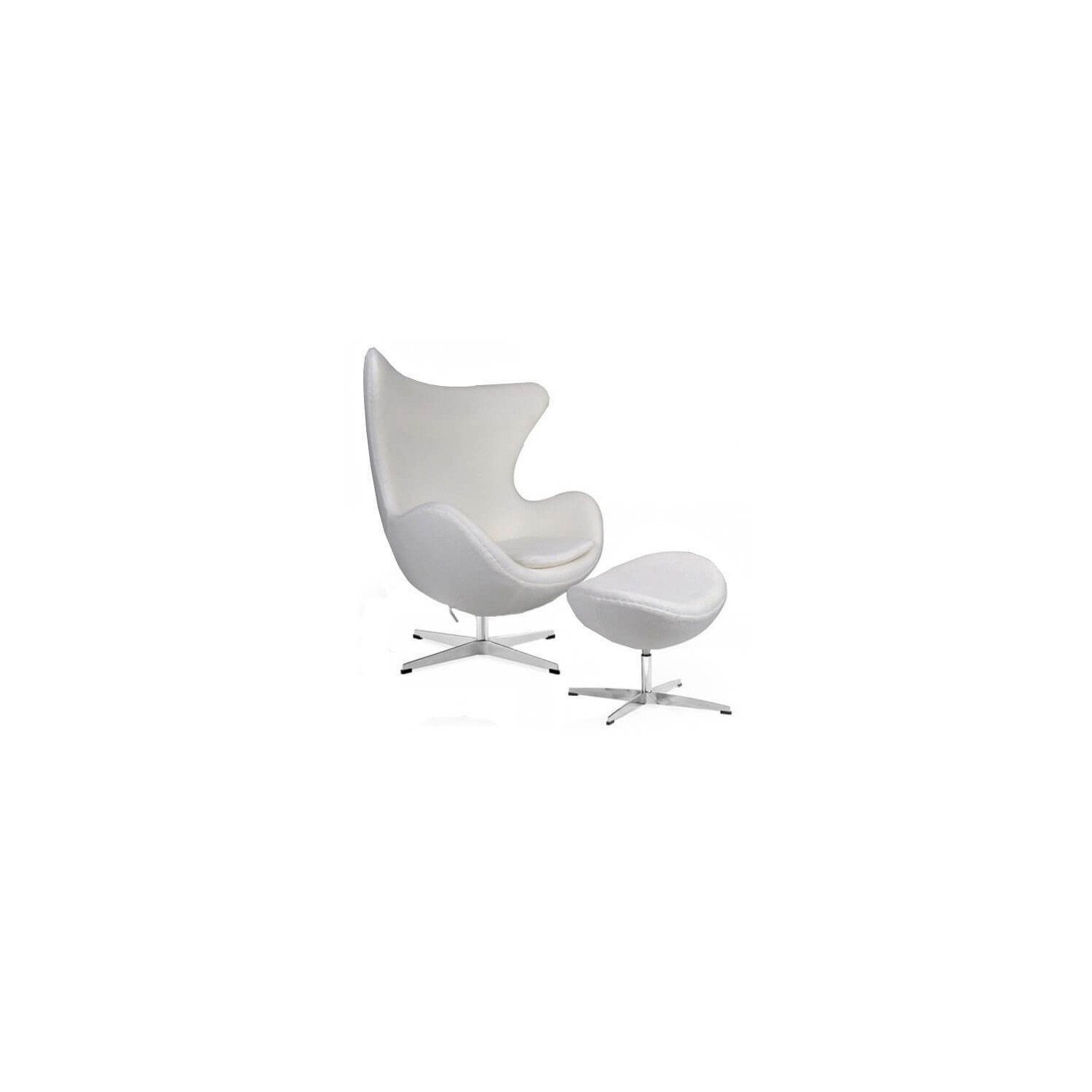 Replica Egg Chair com Apoio para os Pés da designer Arne Jacobsen