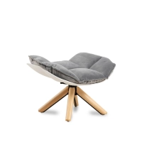 Réplica da poltrona Design Poltrona Husk com apoio para os pés da magnífica designer Patricia Urquiola