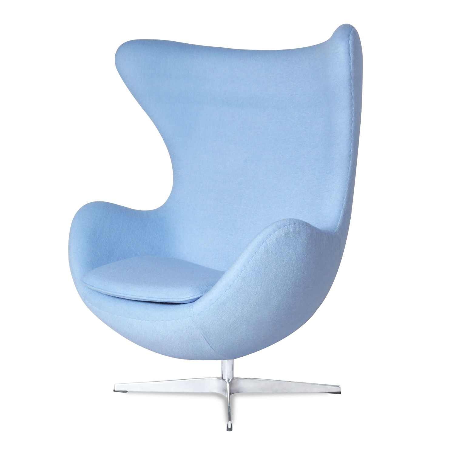 Replika äggstol i kashmir av designern Arne Jacobsen