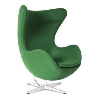 Replika židle Egg v kašmíru od designéra Arne Jacobsen