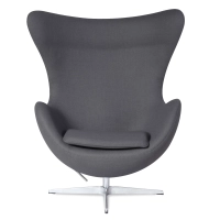 Replica Egg Chair in kasjmier door ontwerper Arne Jacobsen