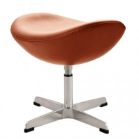 Réplica Ottoman de la Silla Egg Chair de Piel del diseñador Arne Jacobsen