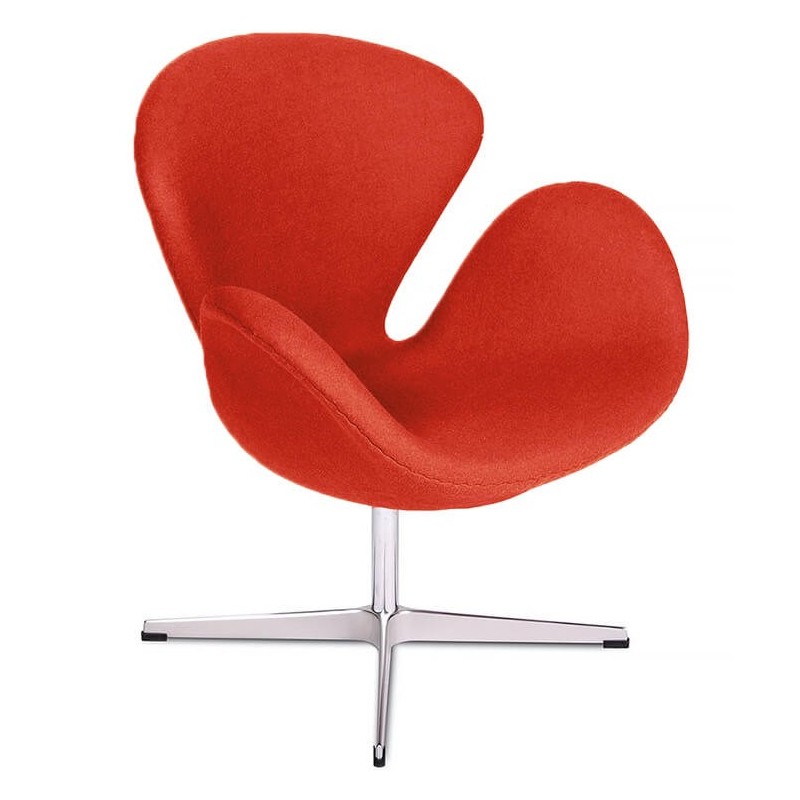 Réplique de la chaise Swan en cachemire par Arne Jacobsen