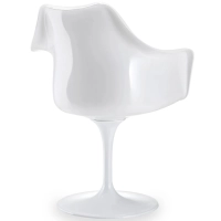 Réplica da cadeira Tulip com apoios para os braços e almofada