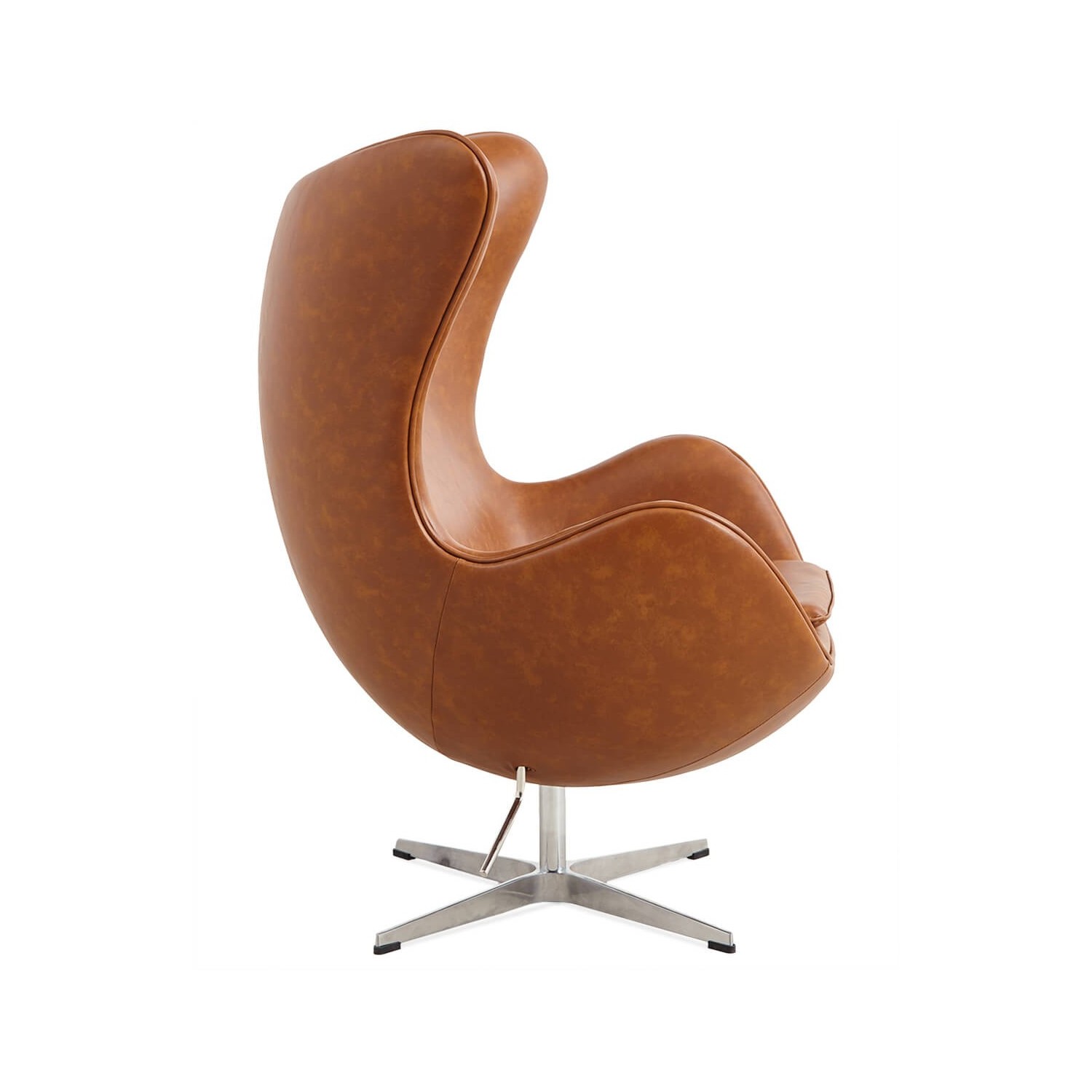 Replica Egg Chair in vintage verweerd kunstleer
