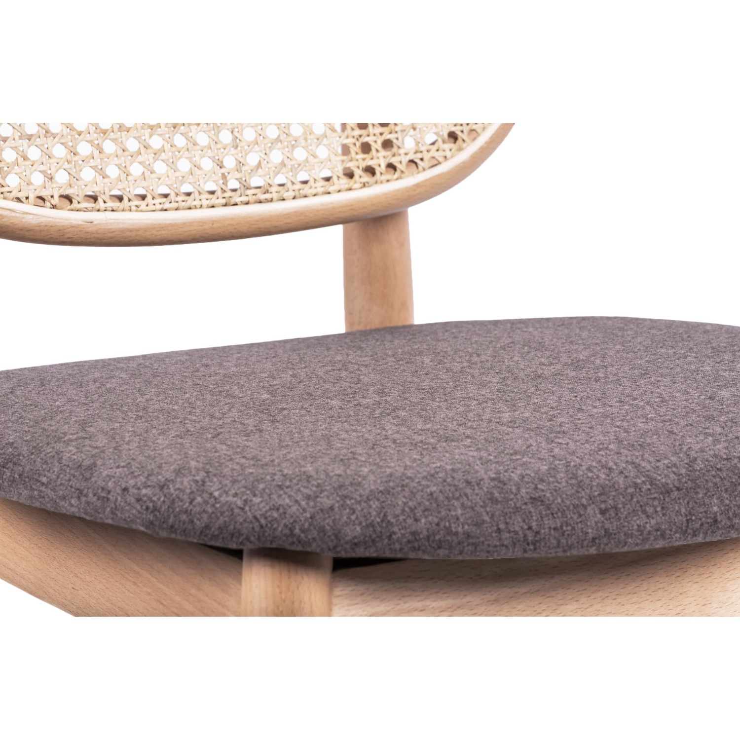 Silla Marsh en Ratán Natural y Cojín de Algodón estilo vintage