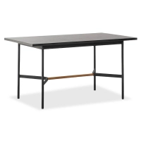 Tavolo da pranzo rettangolare Blackstorm 140x80cm in legno di quercia