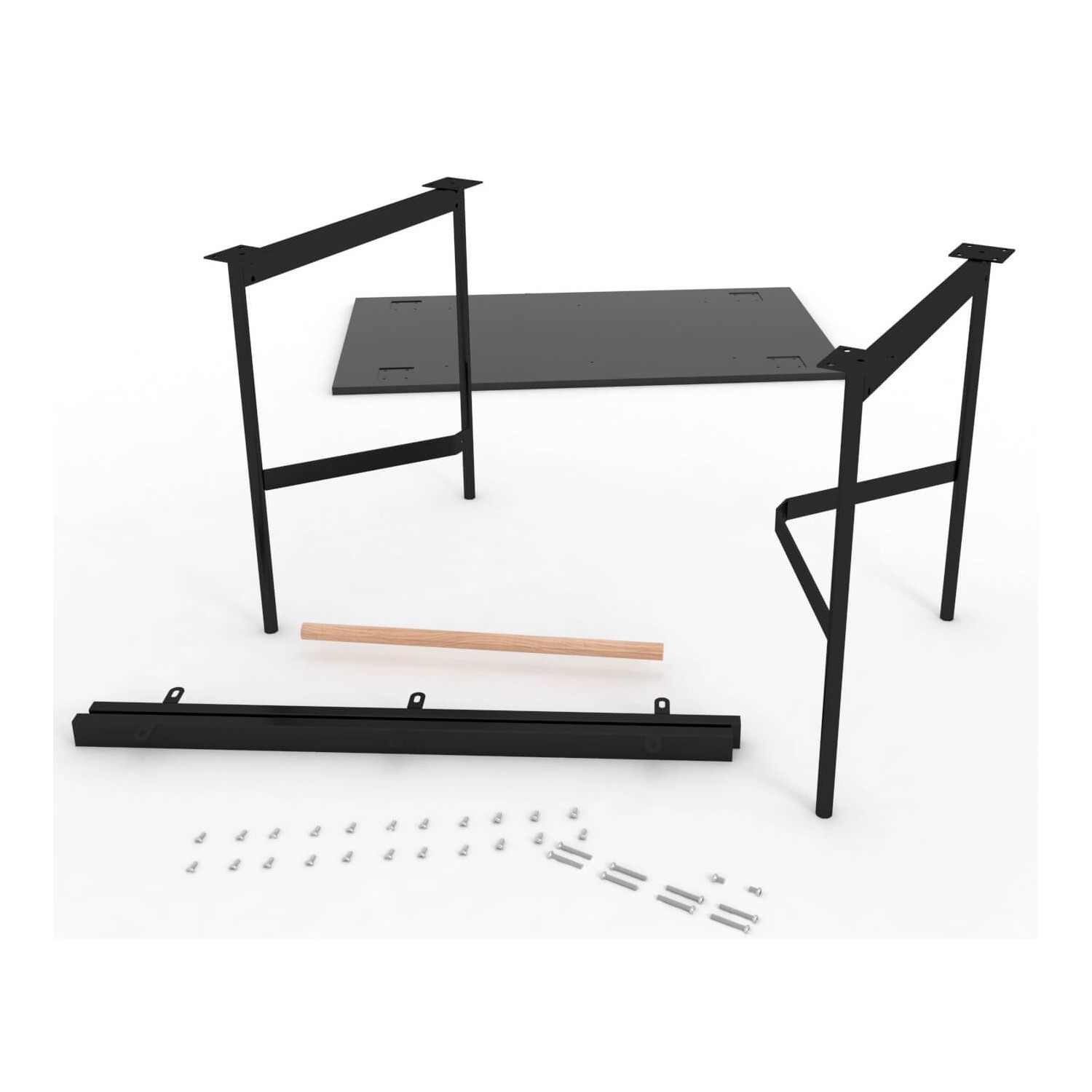 Rechteckiger Esstisch Blackstorm 140x80 cm aus Eichenholz