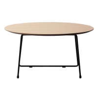 Okrągły Stolik Kawowy 80 cm z Drewna Dębowego