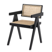 Réplica silla Chandigarh con brazos del diseñador Pierre Jeanneret 
