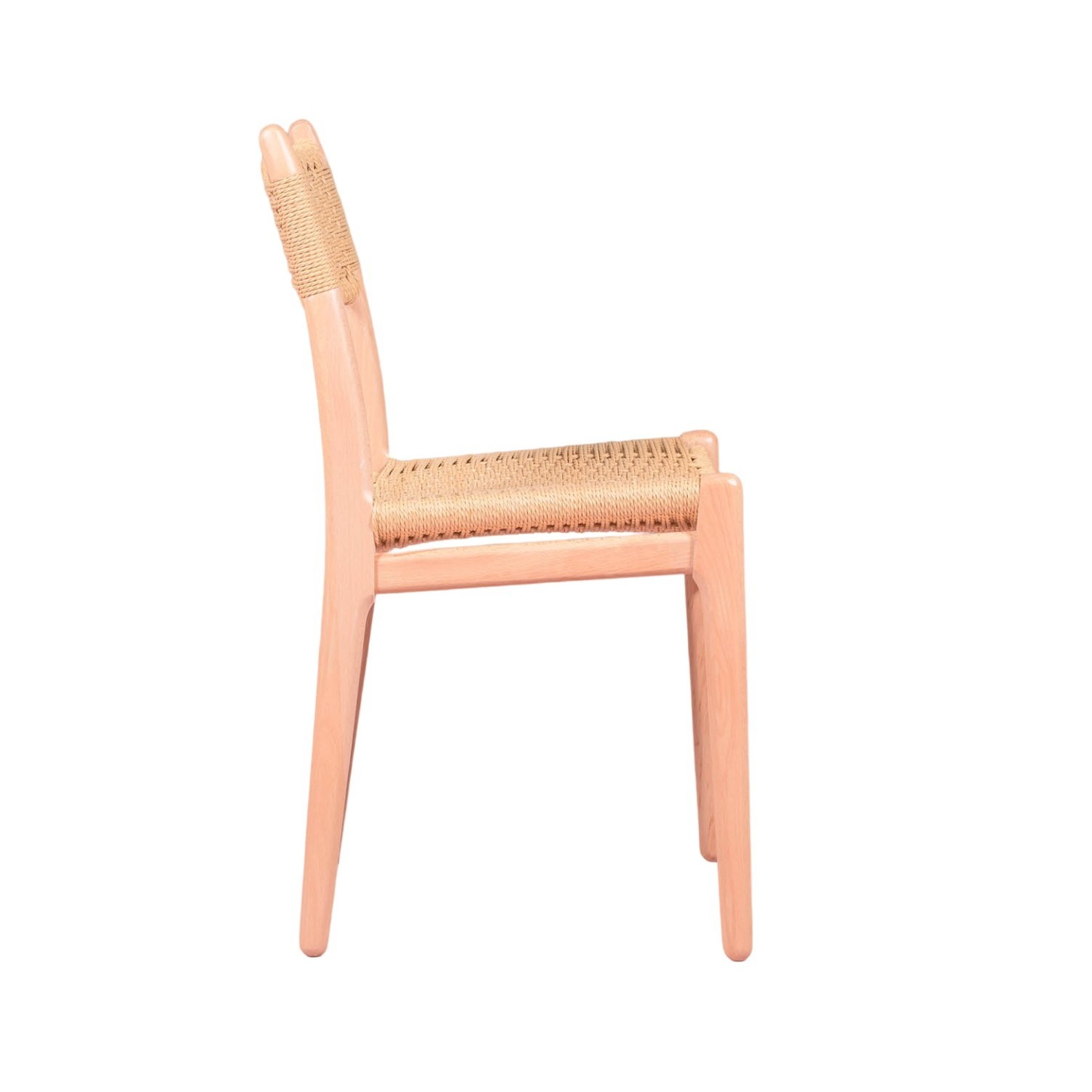 Sedia Liam Nordic in legno di faggio e corda naturale