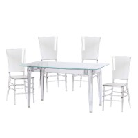 Pack Mesa Ghost 120cm Y 4 Sillas Felipe Ghost