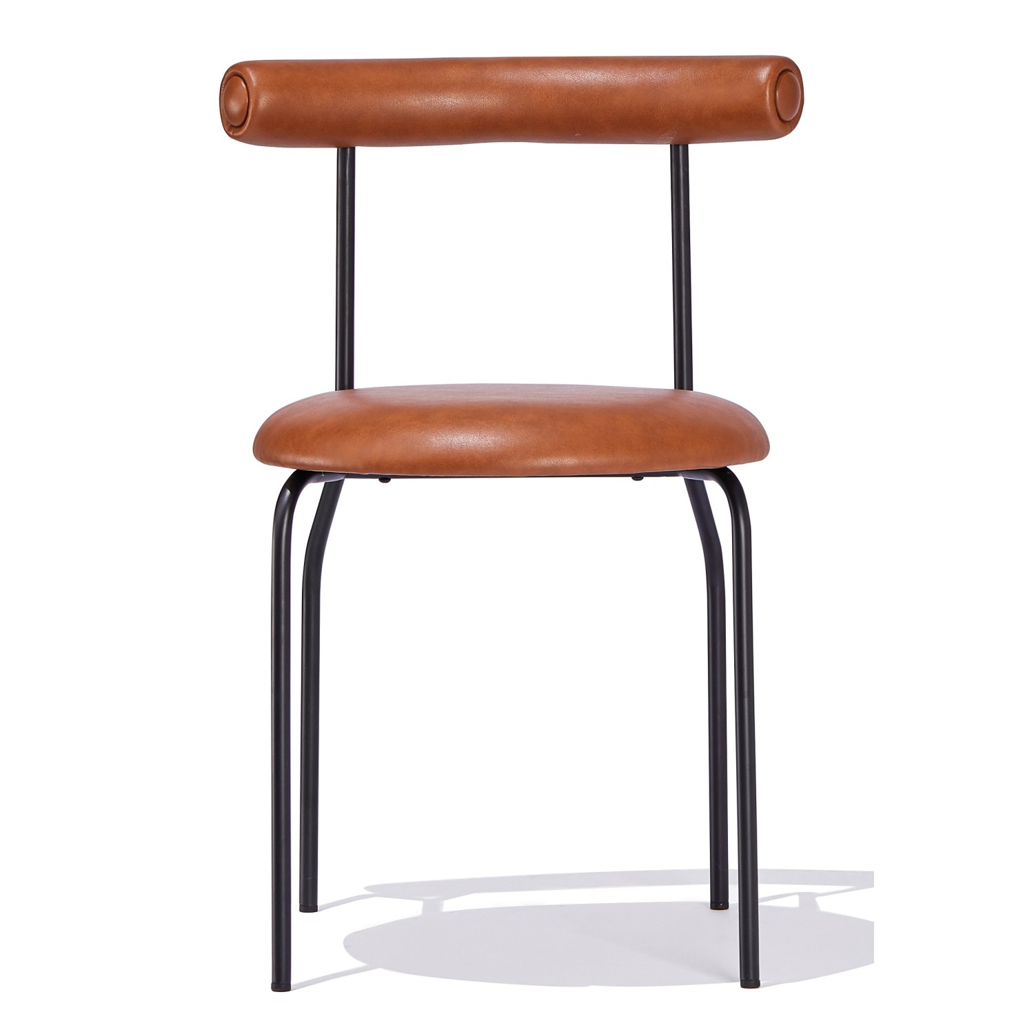 Cadeira industrial Elbow estofada em pele sintética
