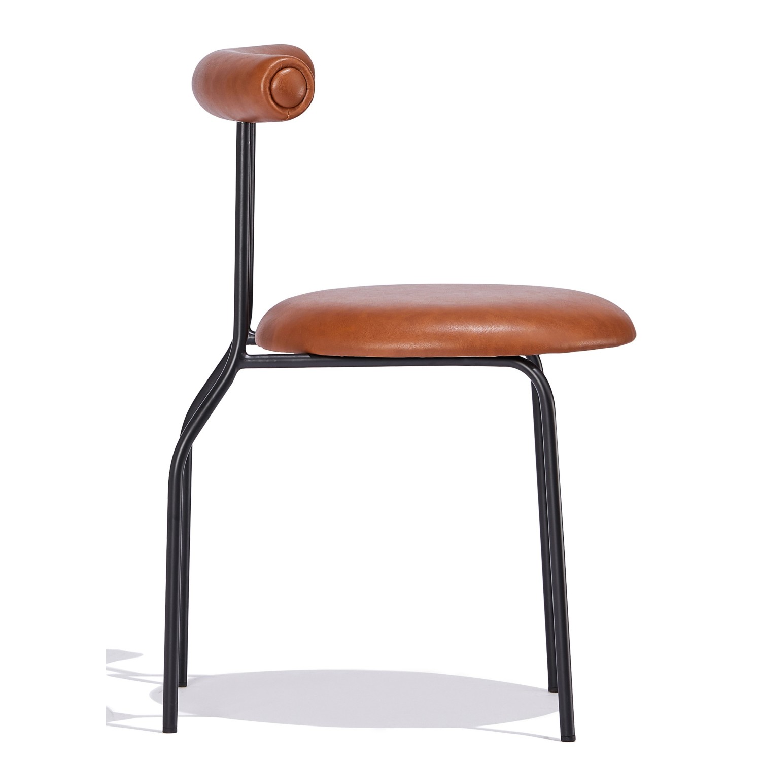 Industriële stoel Elbow bekleed met kunstleer