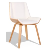 Chaise Nordic Plywood S avec coussin en similicuir et bois d'érable