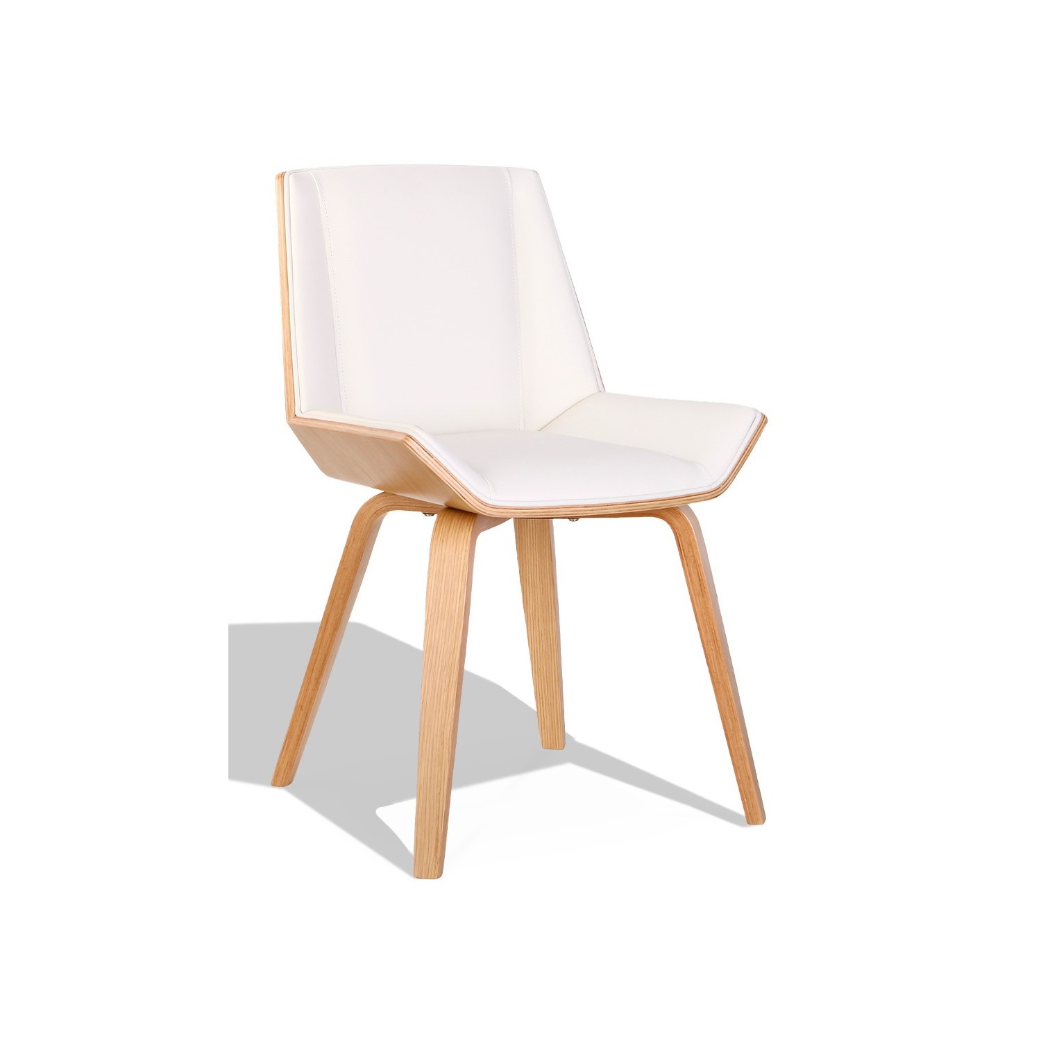 Krzesło Nordic Plywood S z poduszką ze sztucznej skóry i drewna klonowego