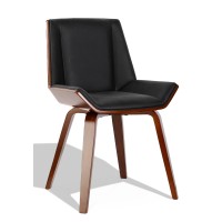 Nordic Plywood S -tuoli keinonahalla ja pähkinätyynyllä
