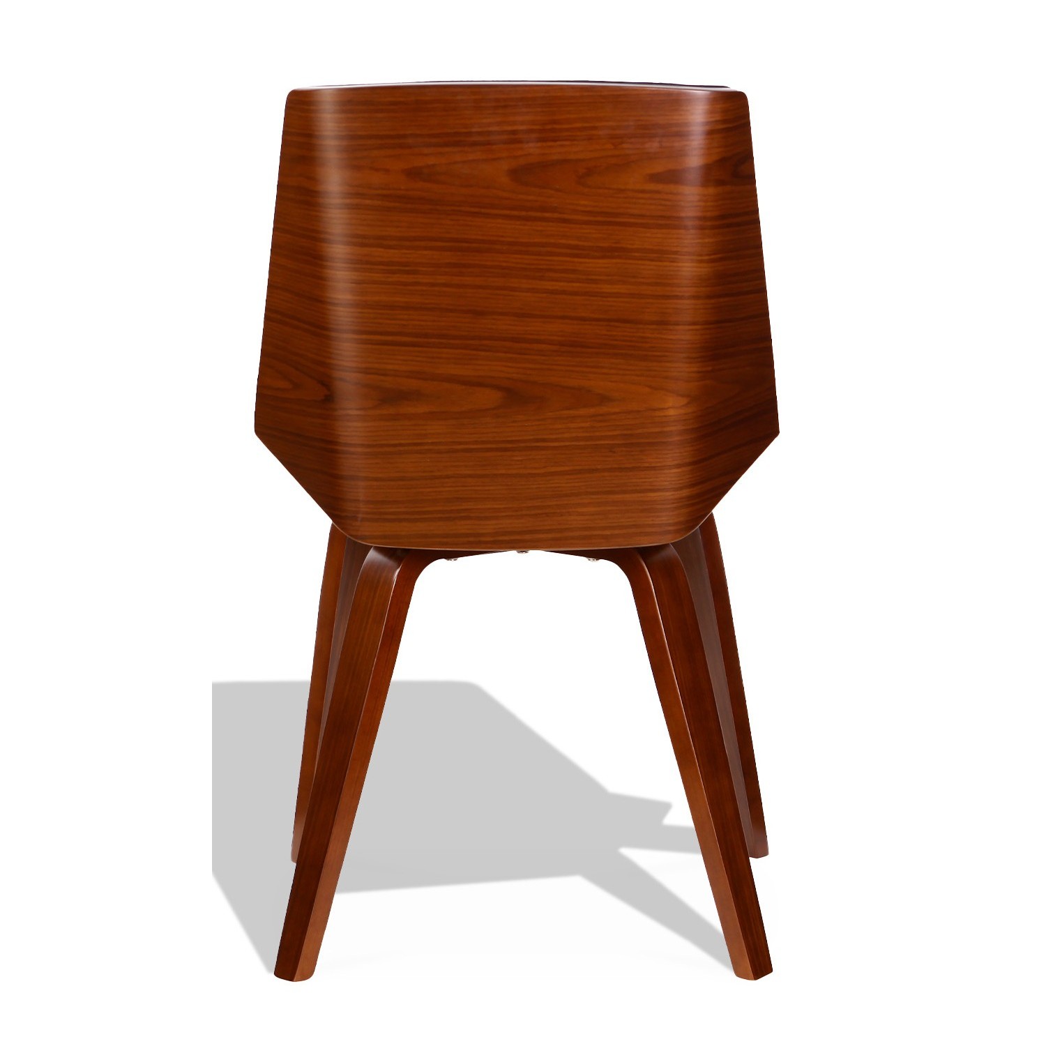 Nordic Plywood S stol med konstläder och valnötsdyna
