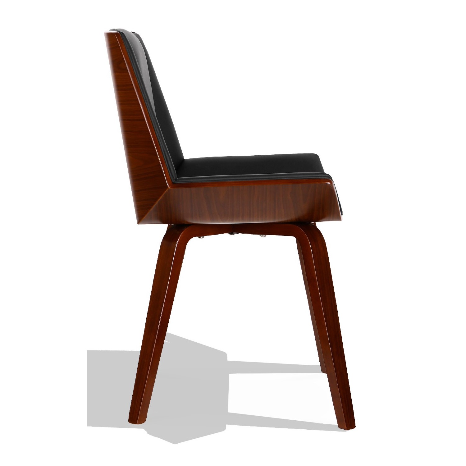 Krzesło Nordic Plywood S z poduszką ze sztucznej skóry i orzecha włoskiego