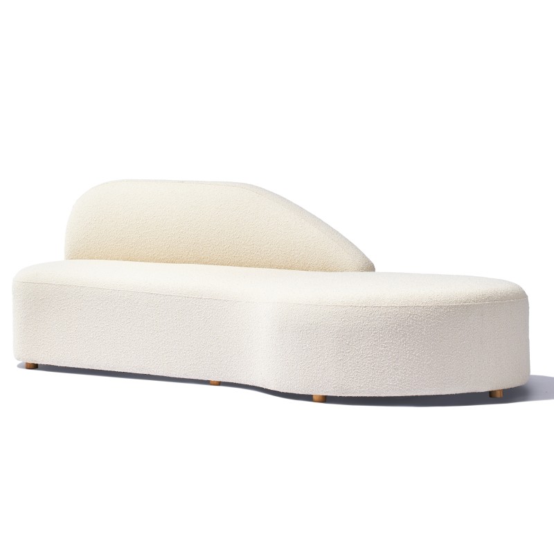 Canapé design Mozart en tissu bouclé