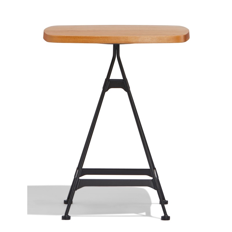 Table haute industrielle Amadeus en bois de hêtre