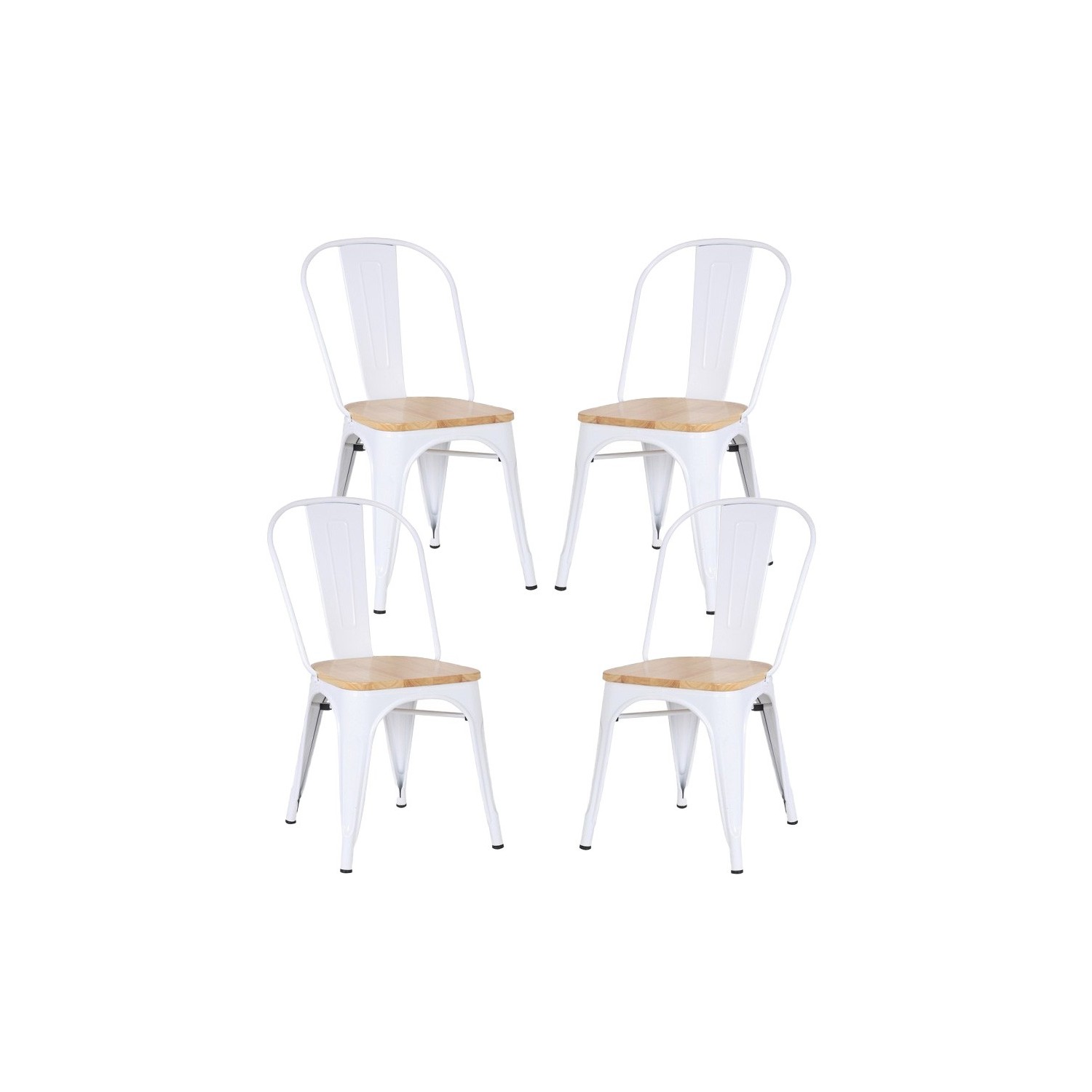Pack 4 chaises Moulin en rotin synthétique