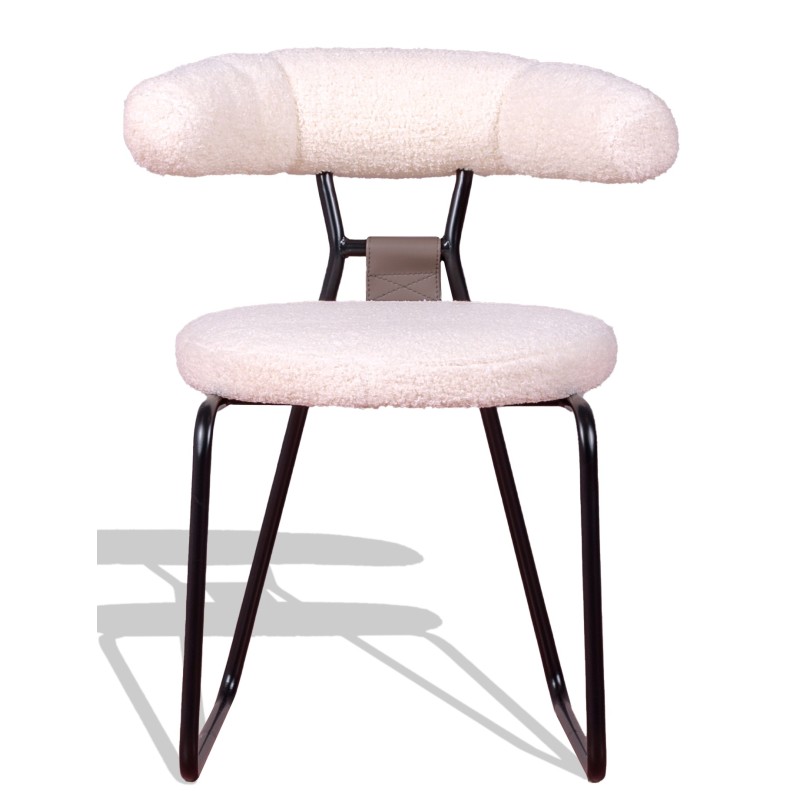 Oxford designerstol klädd i bouclé