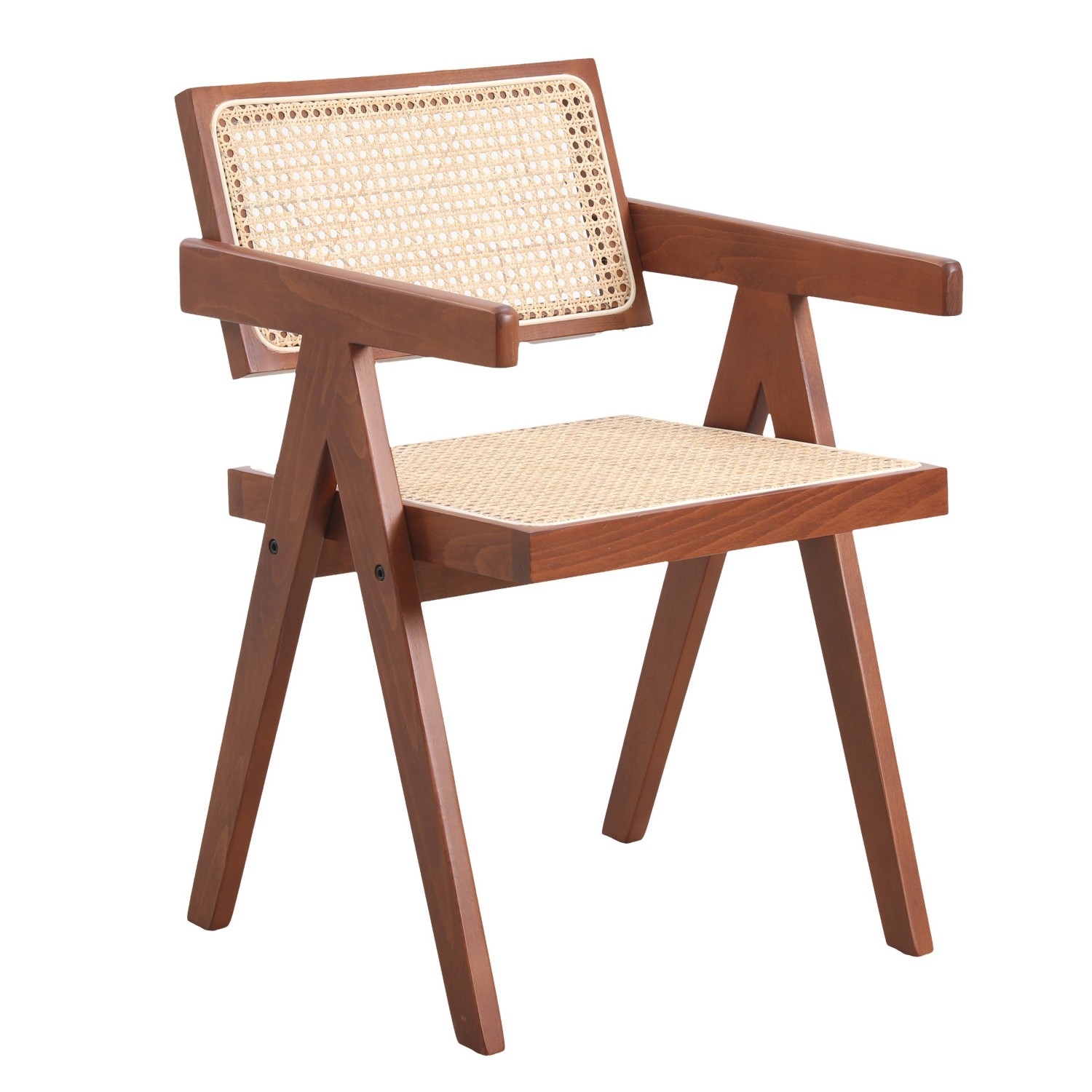 Réplica silla Chandigarh con brazos del diseñador Pierre Jeanneret 