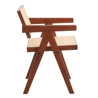 Réplica da cadeira Chandigarh com braços do designer Pierre Jeanneret 