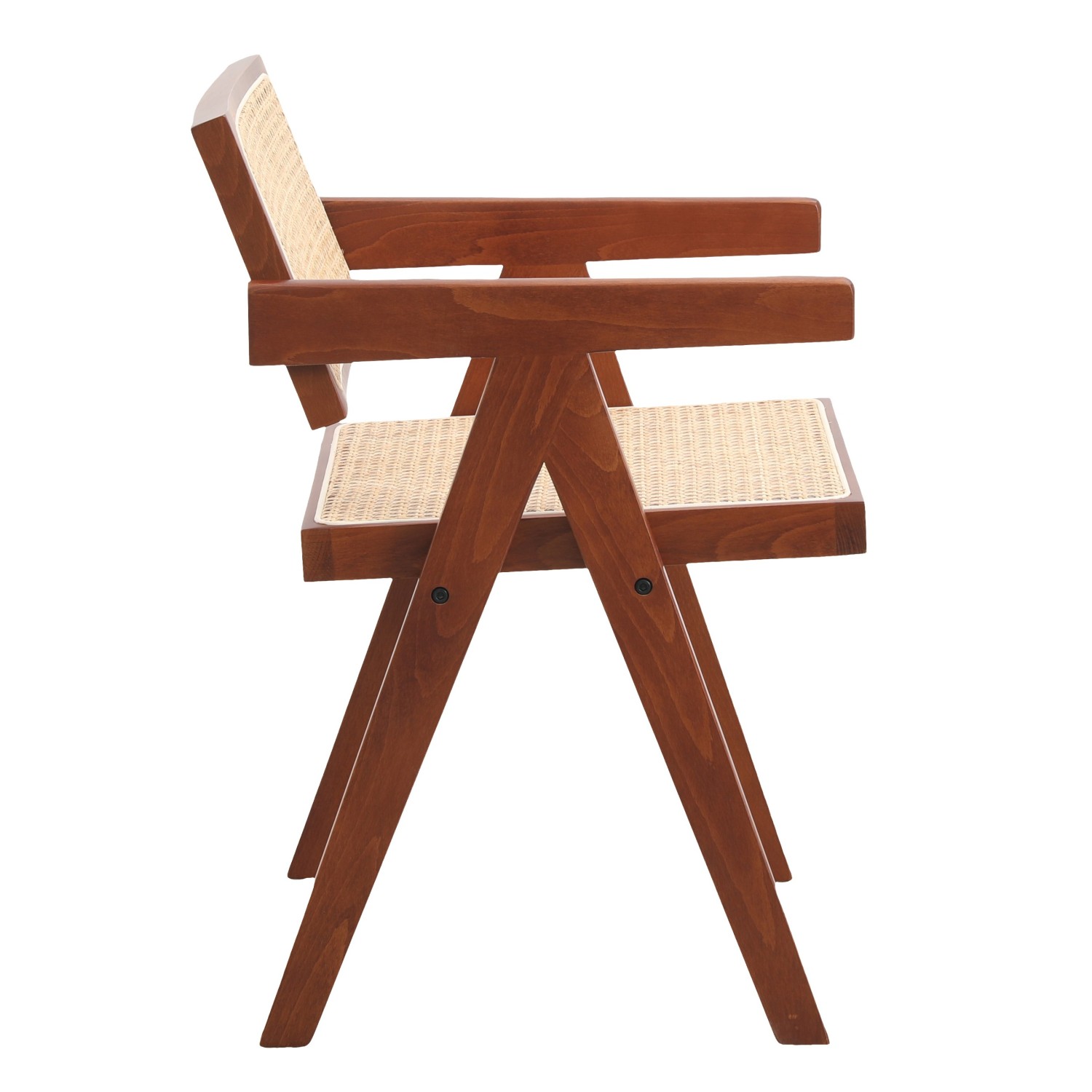 Réplica silla Chandigarh con brazos del diseñador Pierre Jeanneret 