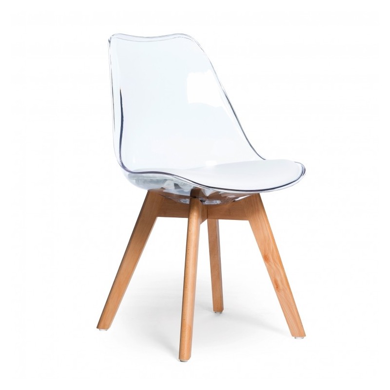 PACK 4 CHAISES VERONA TRANSPARENTES